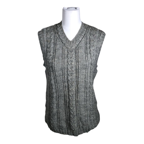 Unisex Handmade - Knit vest, size 36 - Gray ()