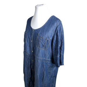 Unisex Persona by Marina Rinaldi - Denim dress, size 48 - Blue (3)