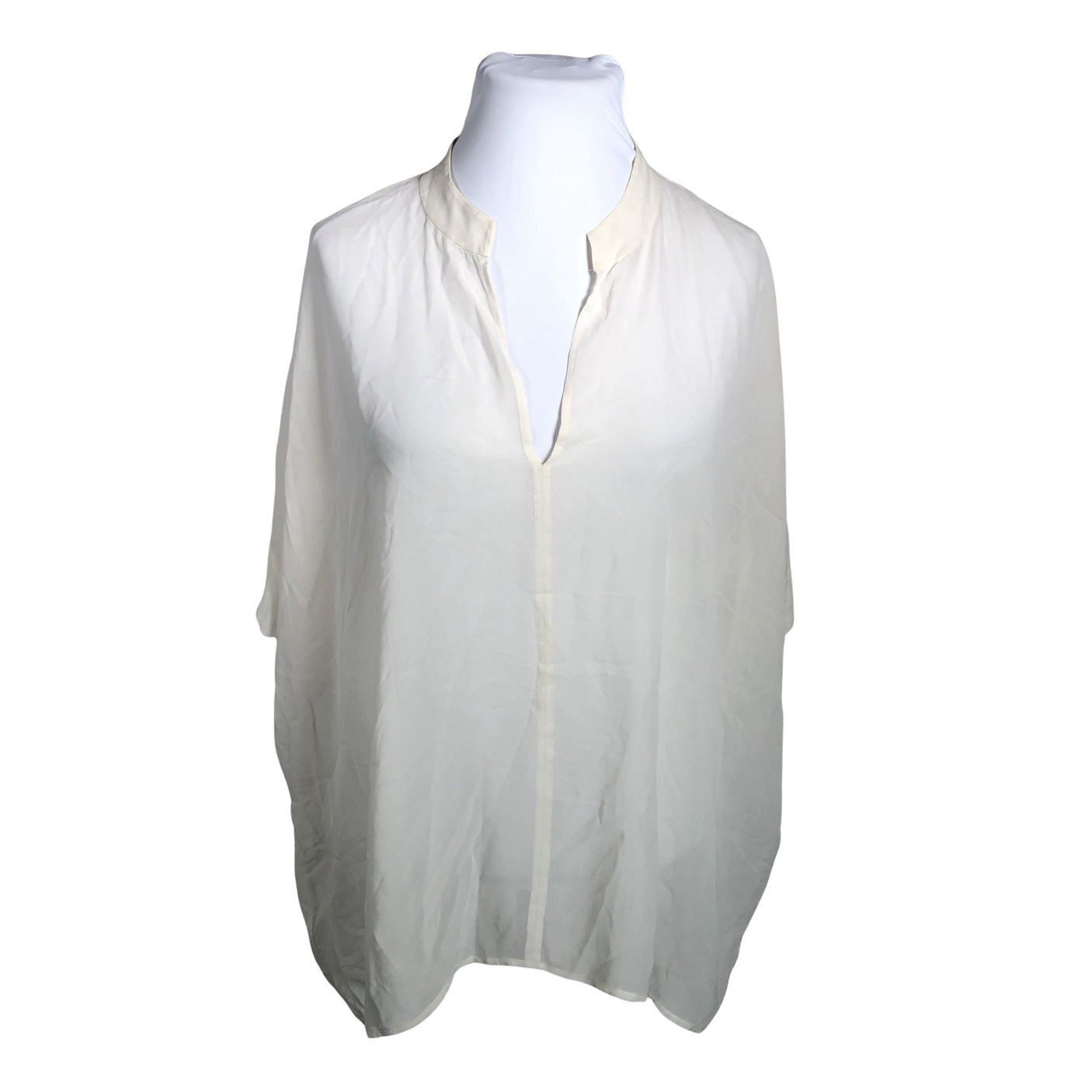 Unisex Eileen Fisher - Short-sleeved blouse, size 50 - Natural white (1)
