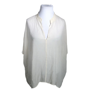 Unisex Eileen Fisher - Short-sleeved blouse, size 50 - Natural white (1)