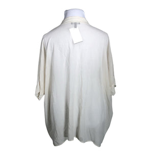 Unisex Eileen Fisher - Short-sleeved blouse, size 50 - Natural white (2)
