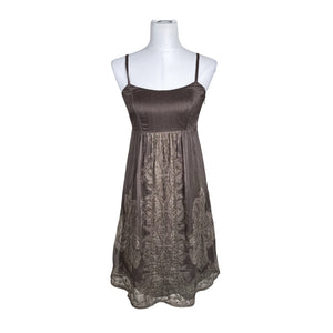 Unisex Esprit - Schiffon dress, size 36 - Brown (1)