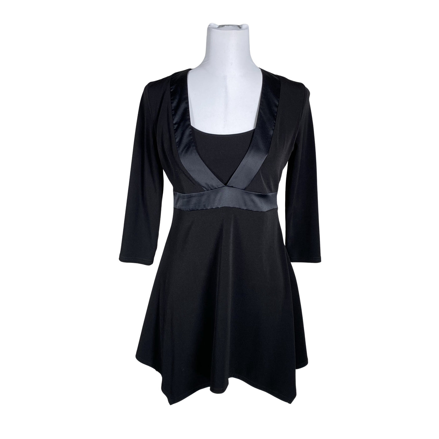 Unisex S.T.I - Schiffon dress, size 36 - Black (1)