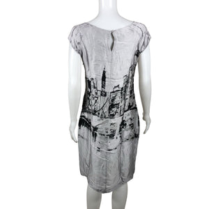 Unisex Uldahl - Schiffon dress, size 36 - Blue (1)