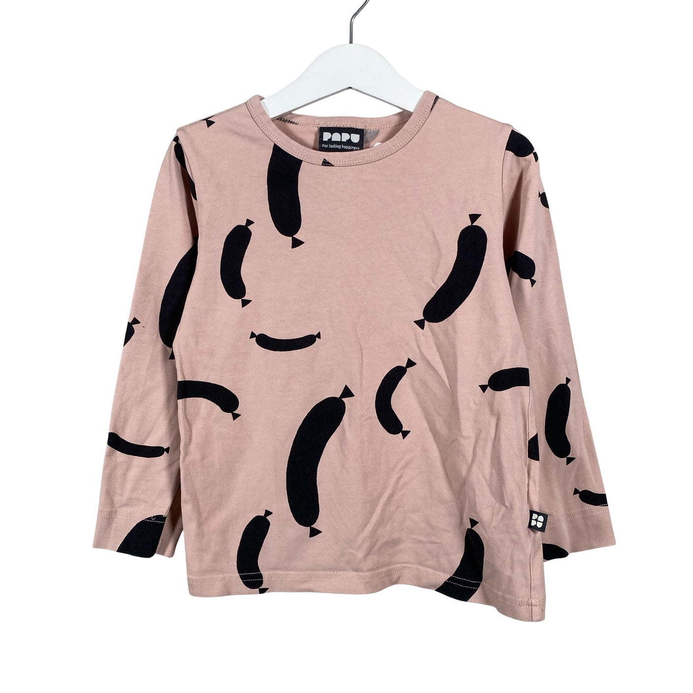 Unisex Papu - Tricot shirt, size 110 - 116 - Light pink (1)