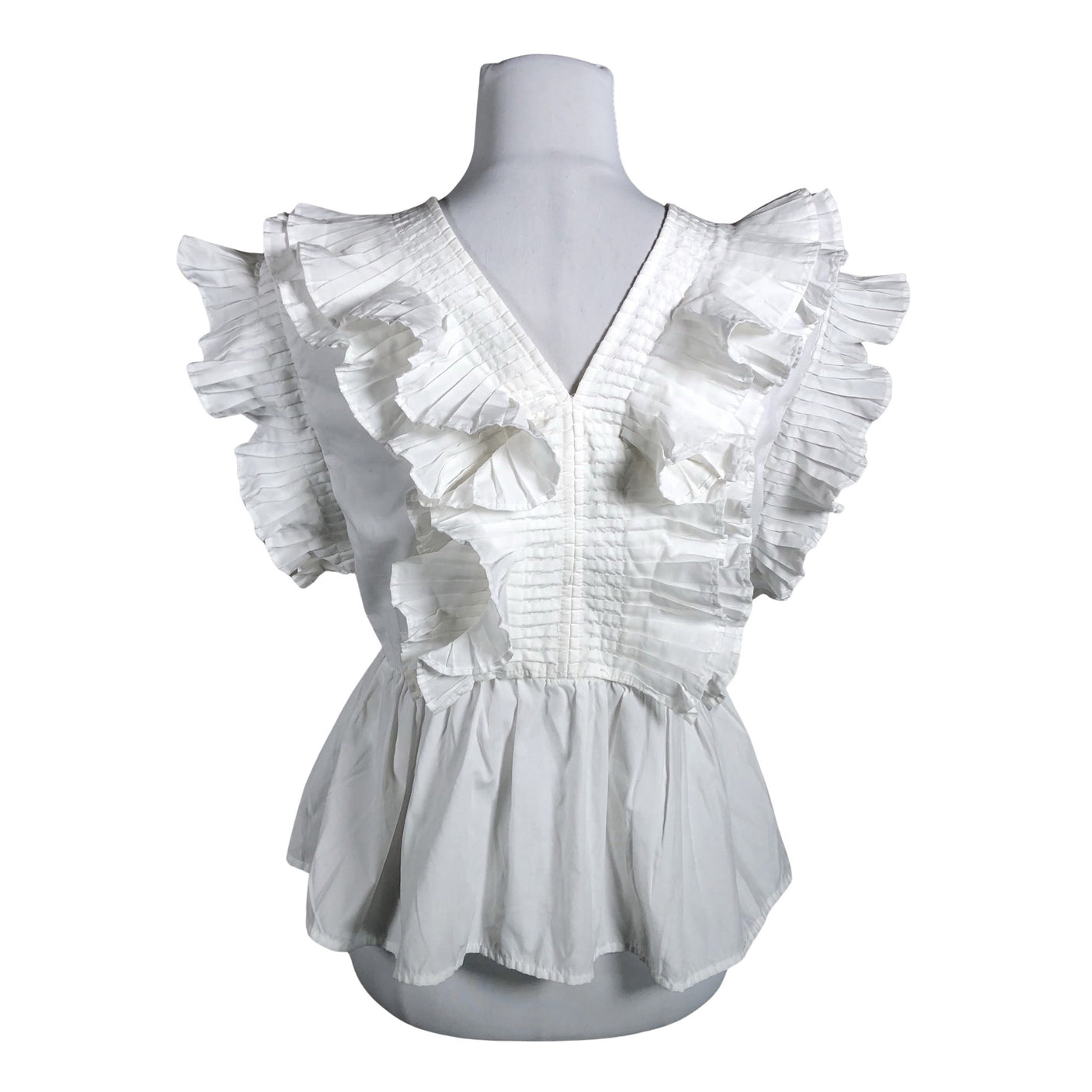 Unisex Y.A.S - Short-sleeved blouse, size 36 - White (2)