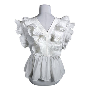 Unisex Y.A.S - Short-sleeved blouse, size 36 - White (2)