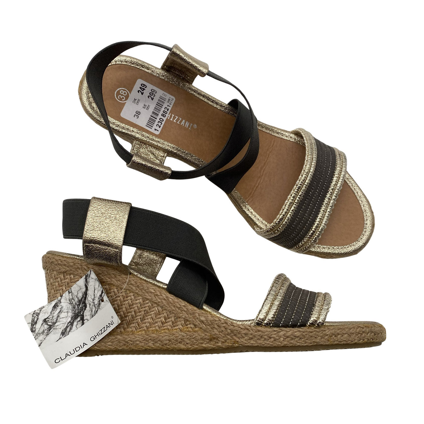 Unisex Claudia Ghizzani - Wedge sandals, size 38 - Brown (1)