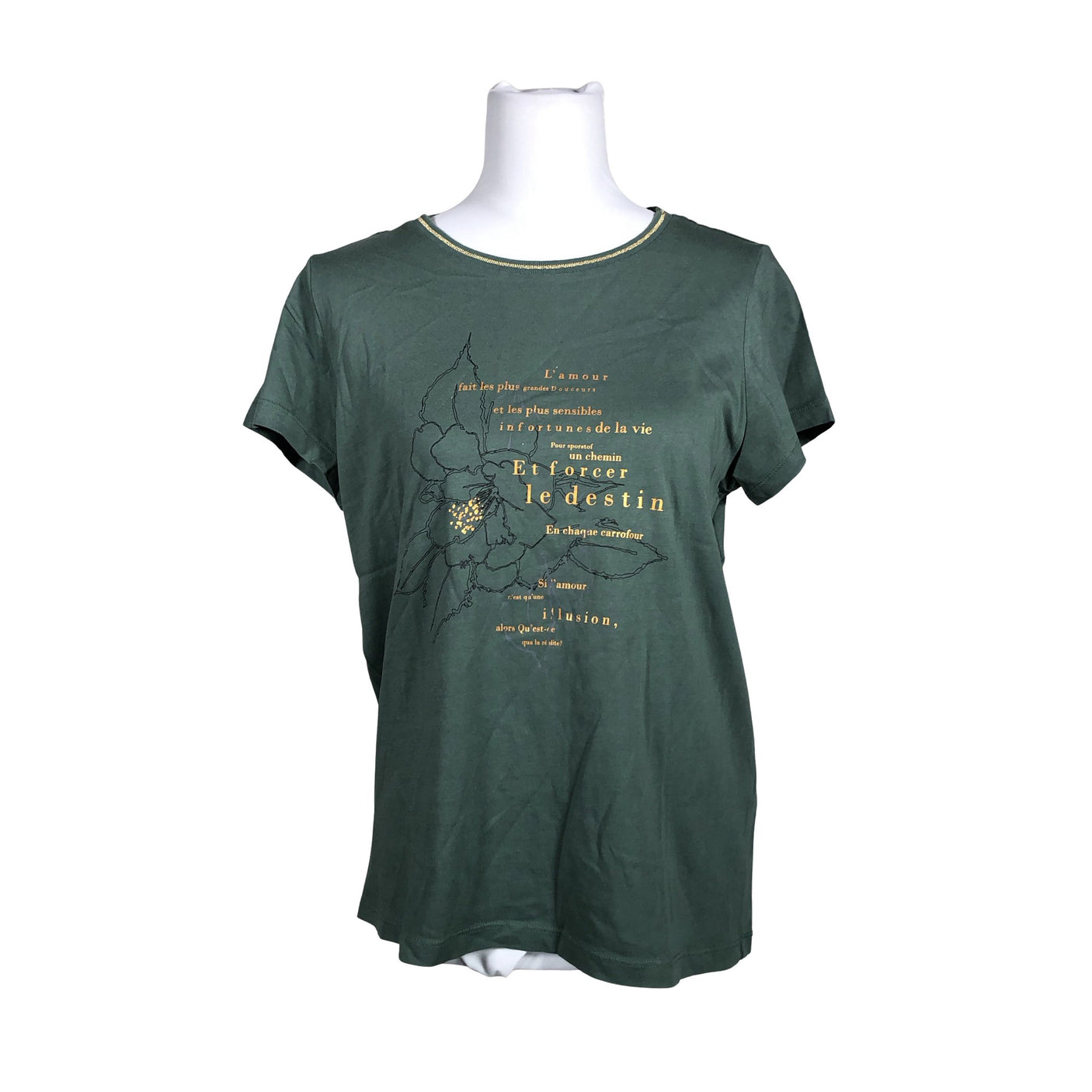 Unisex Fransa - T-shirt, size 38 - Green (1)
