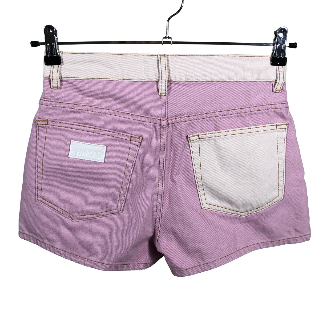 Unisex Ganni - Denim shorts, size W28 - Light pink (2)