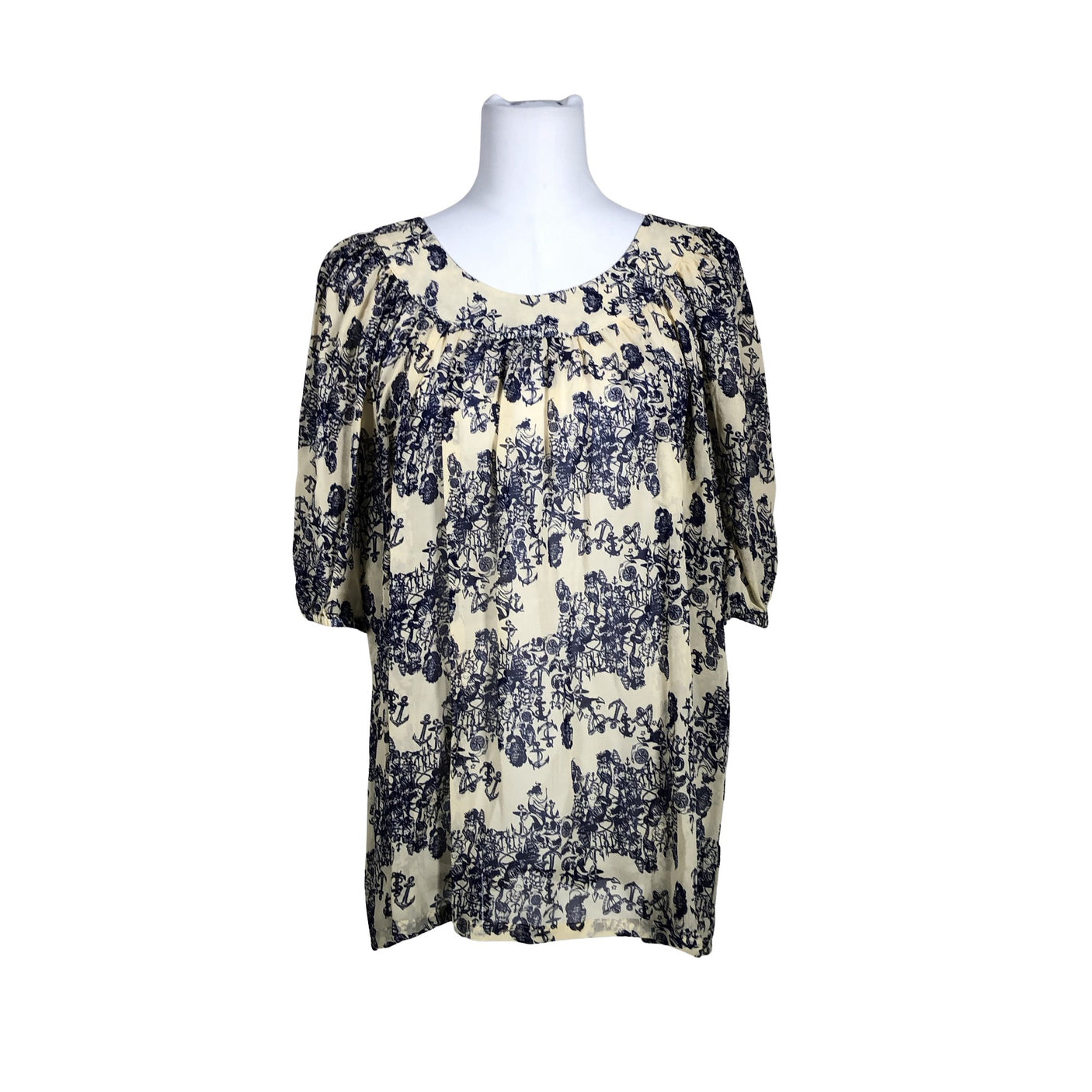 Unisex IVANAhelsinki - Short-sleeved blouse, size 40 - Beige (1)