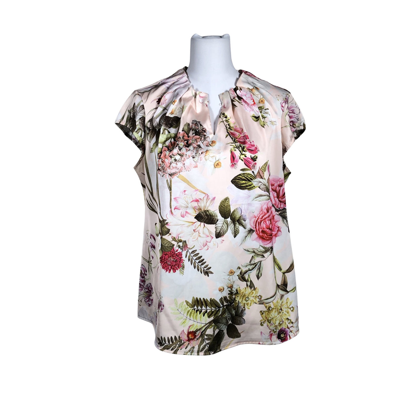 Unisex Comma - Short-sleeved blouse, size 40 - Light pink (1)
