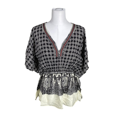 Unisex Bohemiana - Short-sleeved blouse, size 38 - Black ()