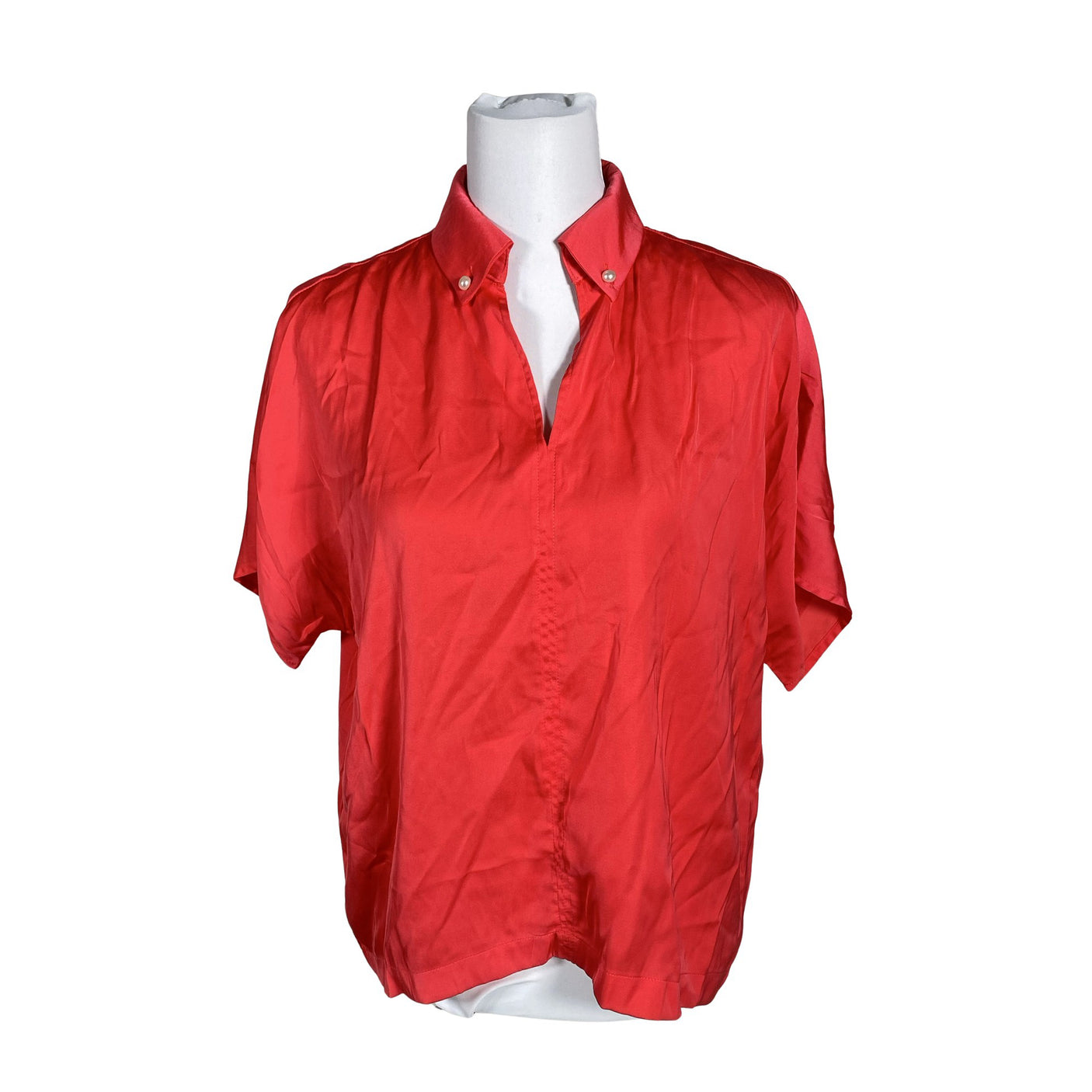 Unisex Fransa - Short-sleeved blouse, size 36 - Red (1)