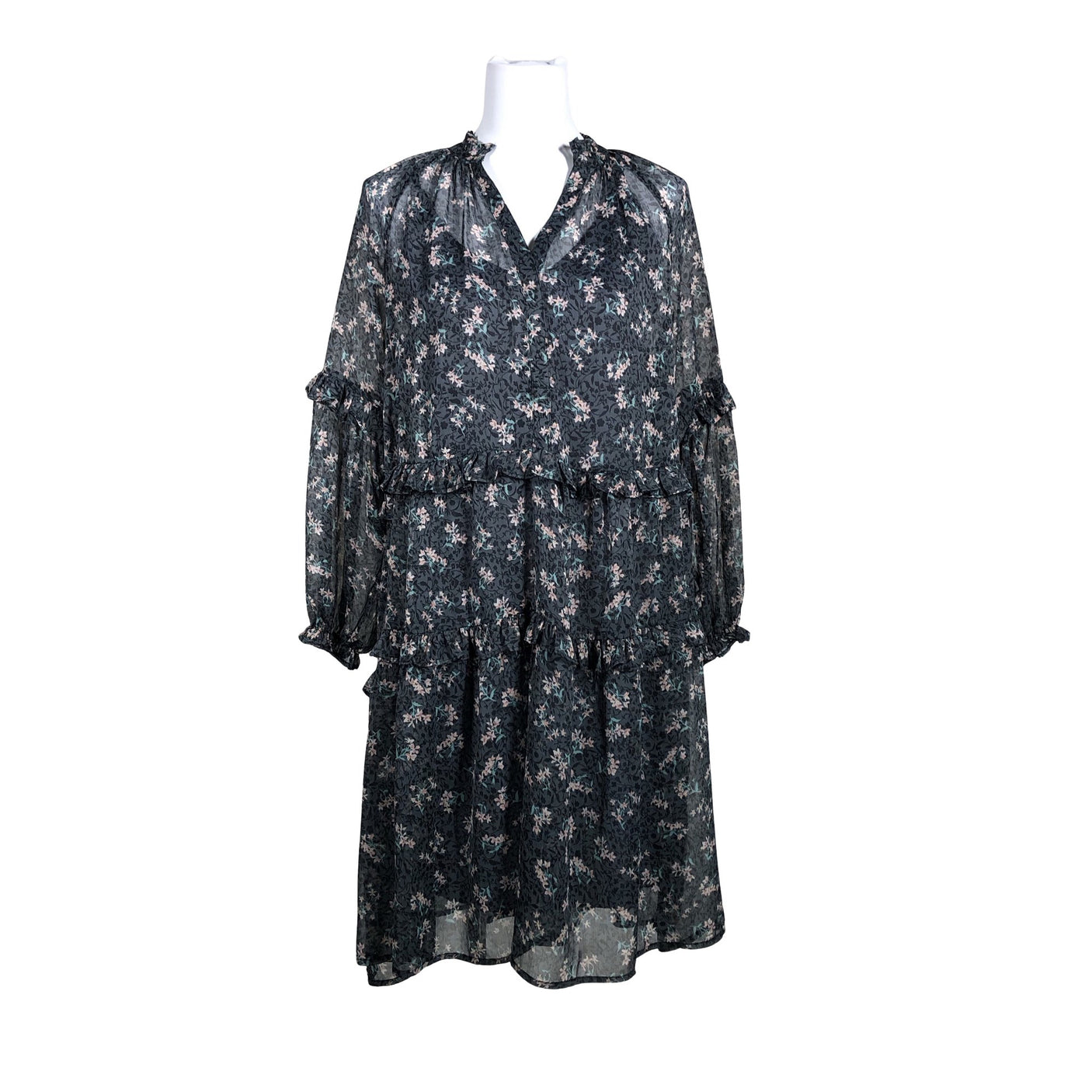 Unisex Neo Noir - Schiffon dress, size 36 - Blue (1)
