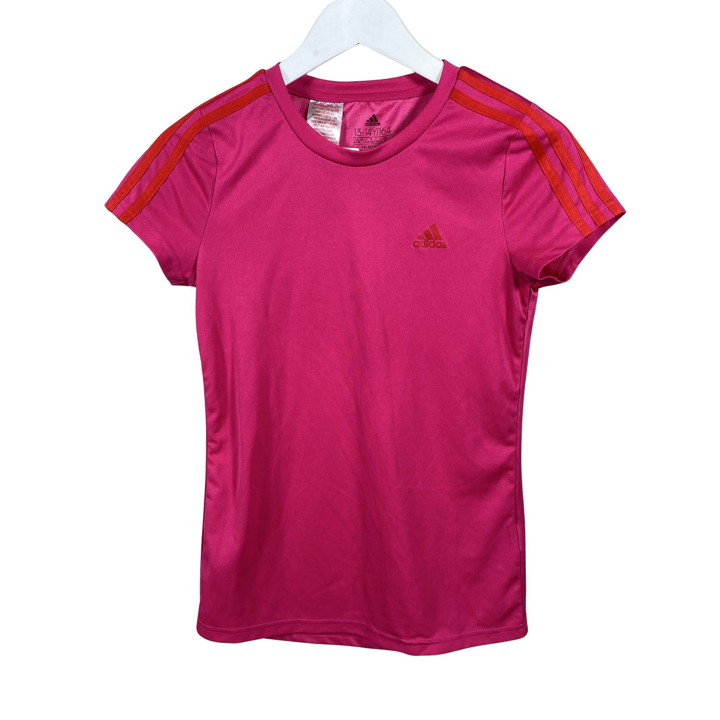 Unisex Adidas - Sports shirt, short sleeve, size 158 - 164 - Pink (1)