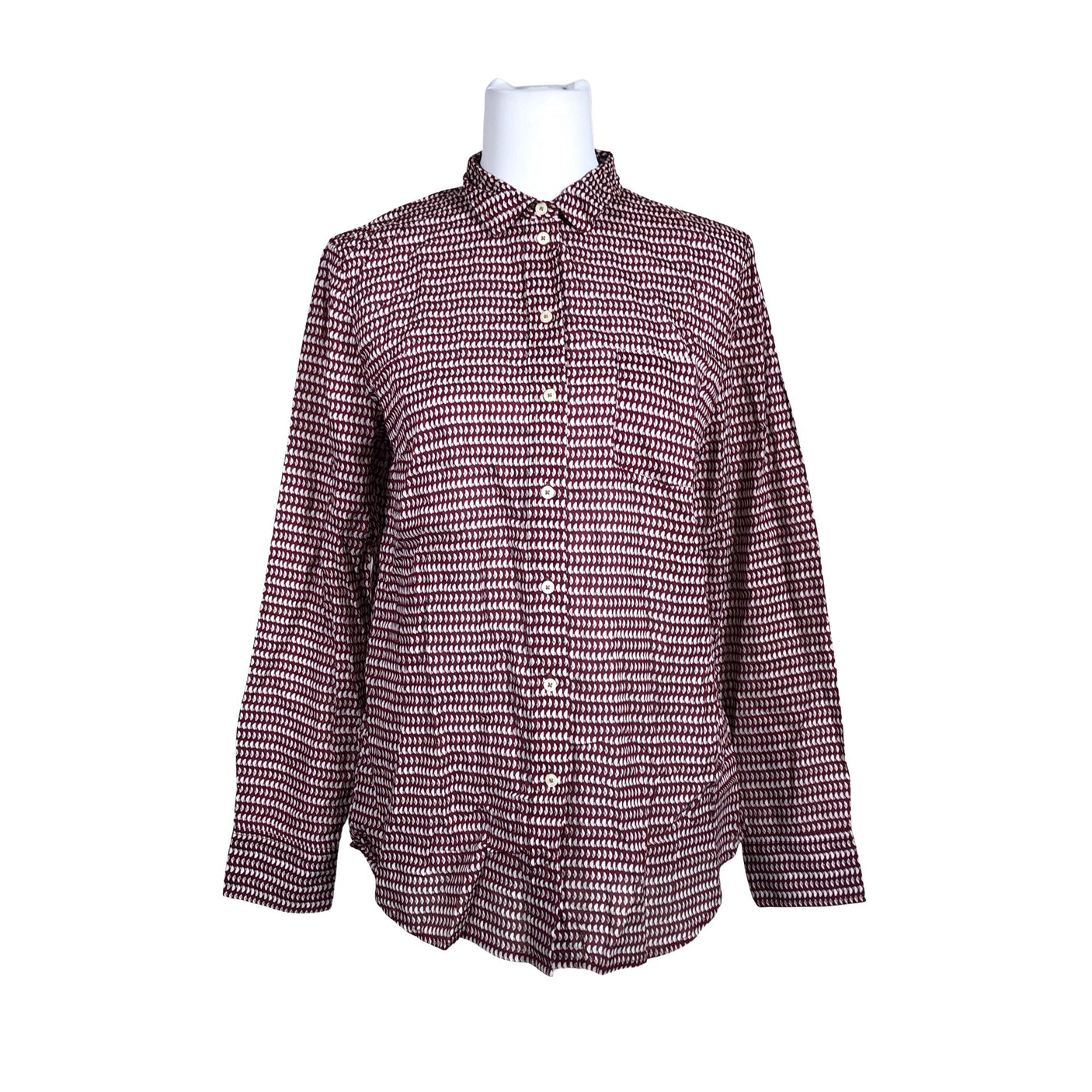 Unisex Marc O'Polo - Collared shirt, size 40 - Wine red (1)