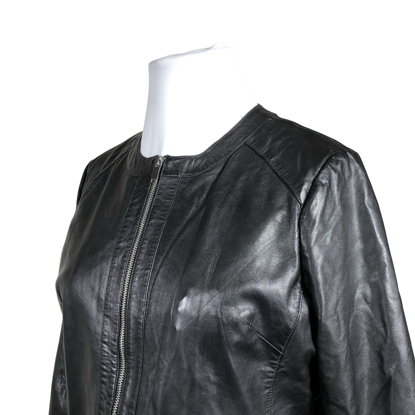 Unisex Saki - Leather jacket, size 46 - Black (2)