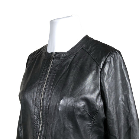 Unisex Saki - Leather jacket, size 46 - Black (2)