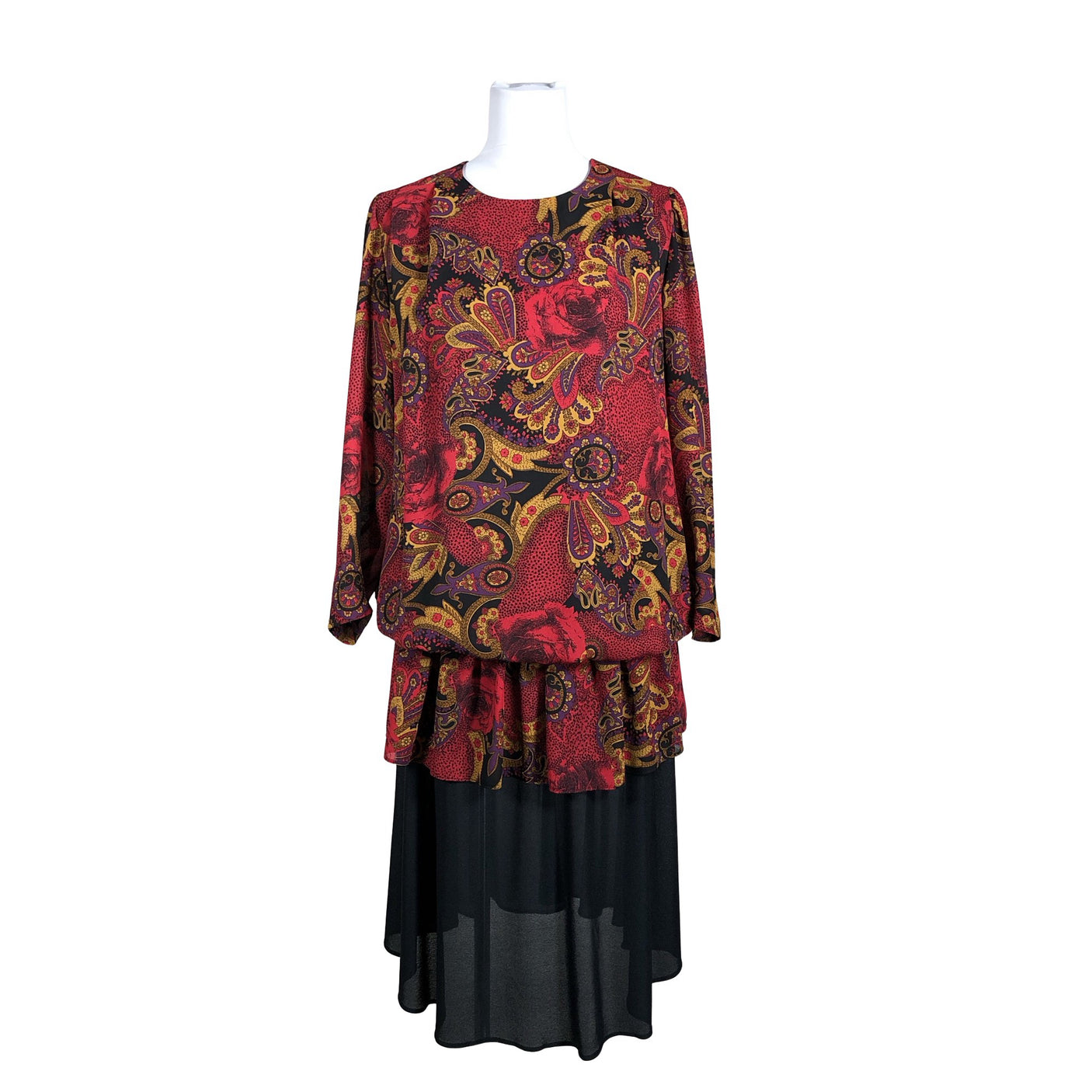 Unisex Carolin - Schiffon dress, size 38 - Red (1)