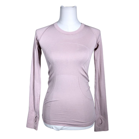 Unisex Lululemon - Sports shirt, long sleeve, size 34 - Light pink ()