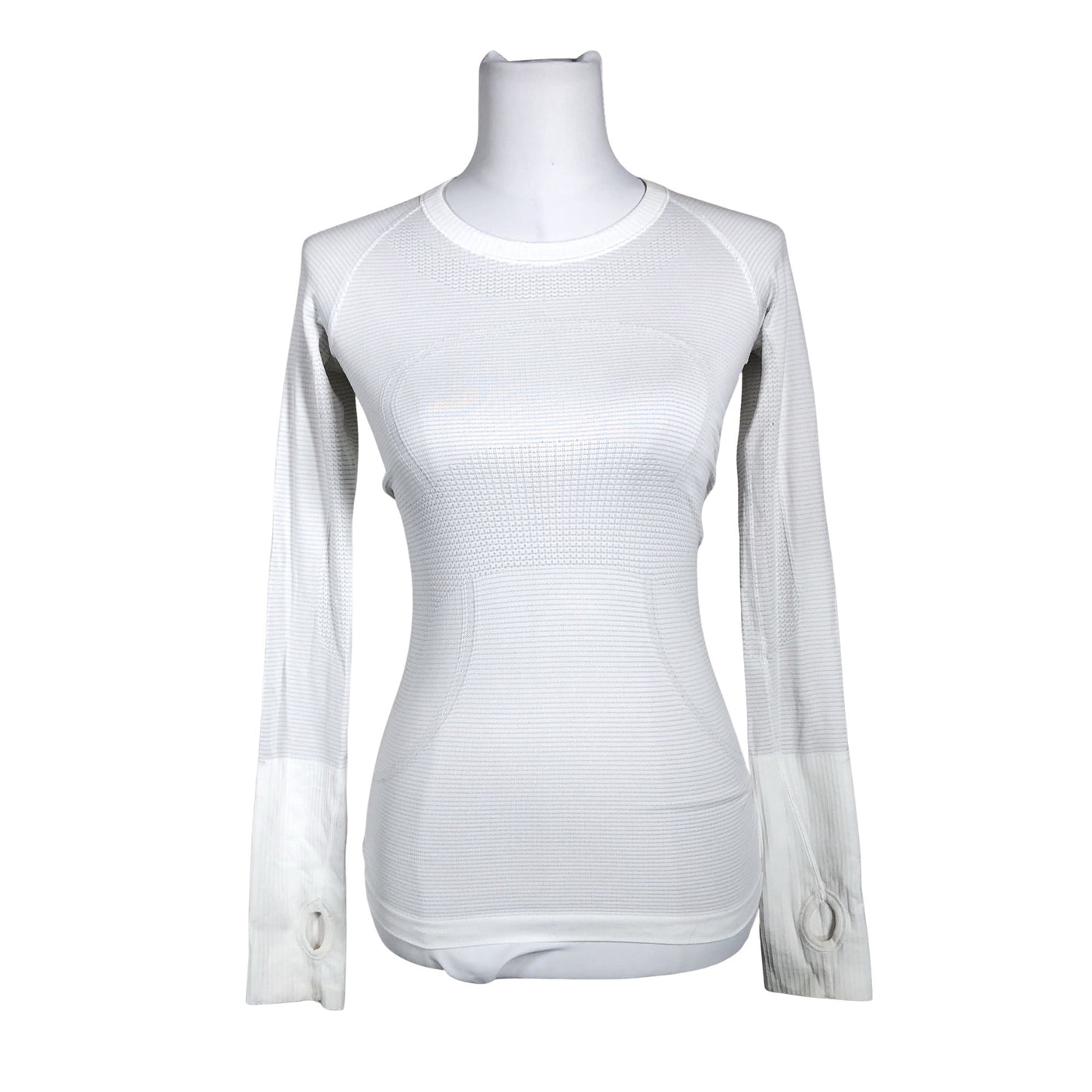Unisex Lululemon - Sports shirt, long sleeve, size 34 - White (1)