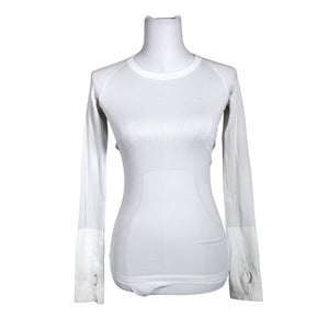 Unisex Lululemon - Sports shirt, long sleeve, size 34 - White (1)