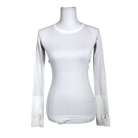 Unisex Lululemon - Sports shirt, long sleeve, size 34 - White ()