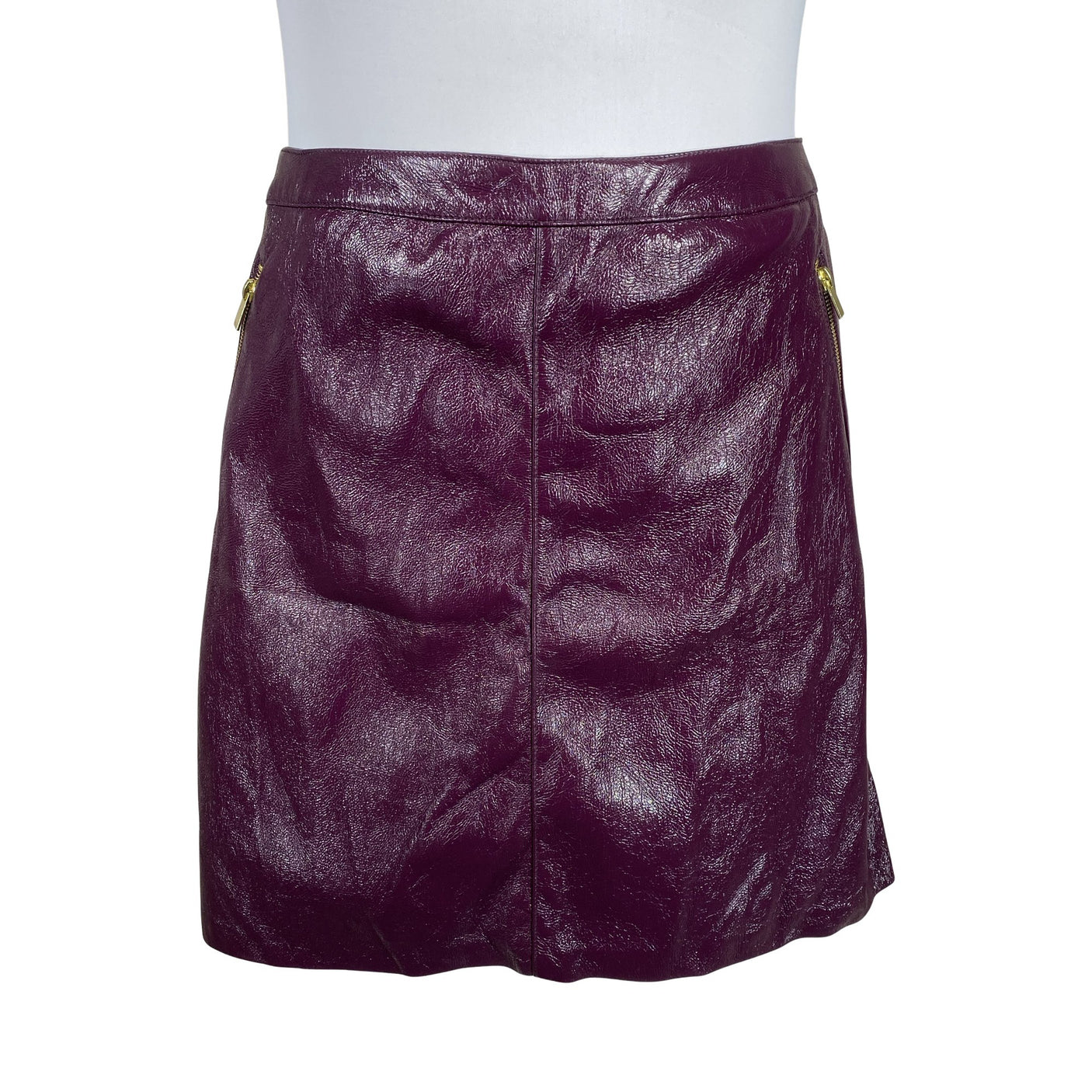 Unisex Holly & Whyte by Lindex - Leather skirt, size 50 - Violet (1)