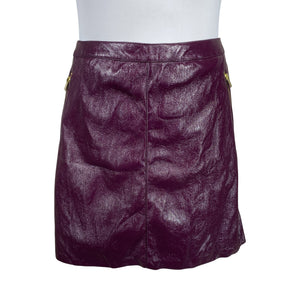 Unisex Holly & Whyte by Lindex - Leather skirt, size 50 - Violet (1)