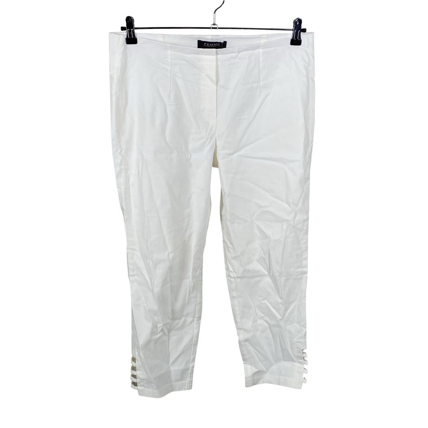 Unisex Femme - Capri pants, size 44 - White (1)