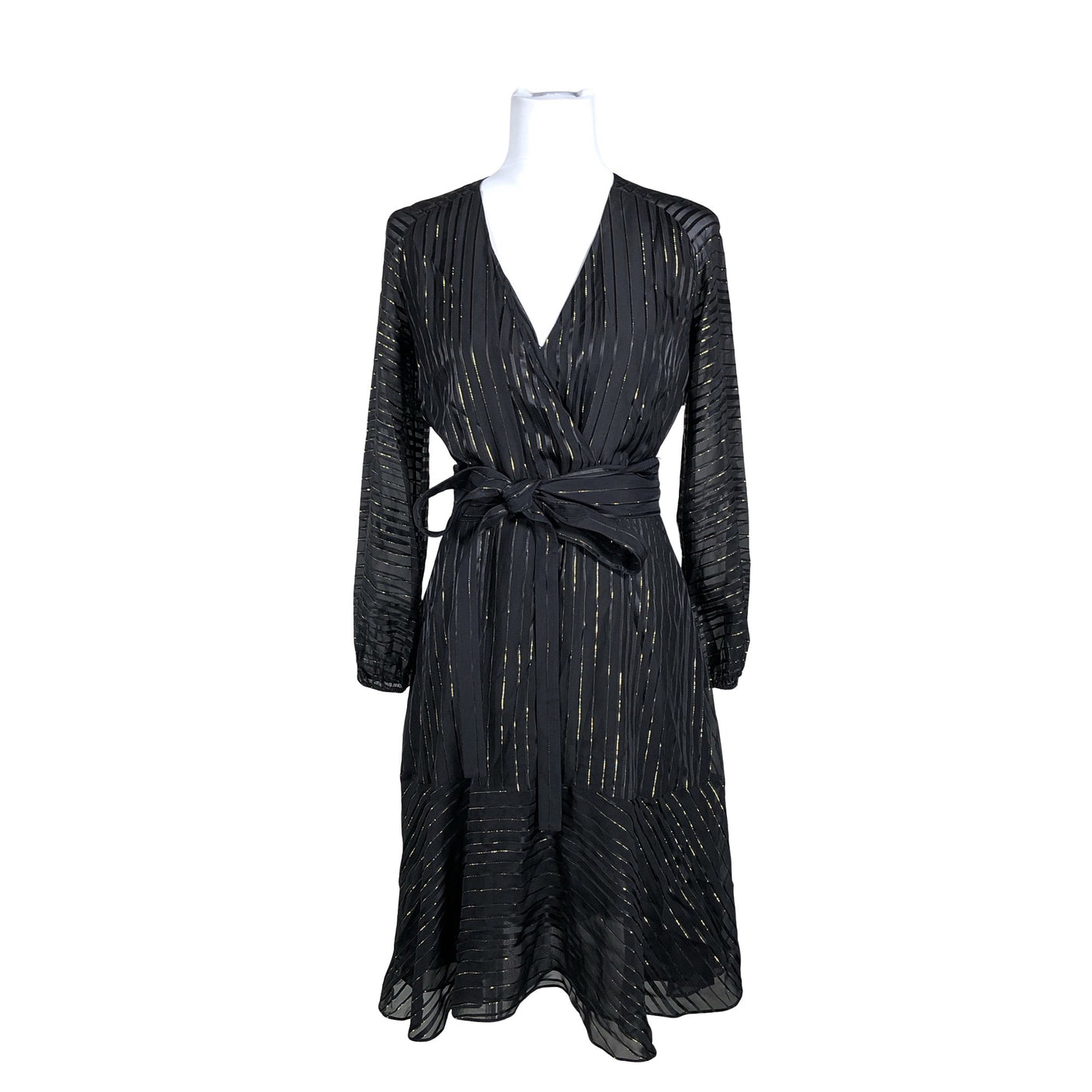 Unisex Massimo Dutti - Schiffon dress, size 36 - Black (1)