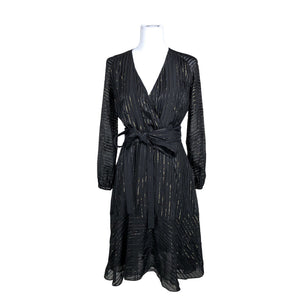 Unisex Massimo Dutti - Schiffon dress, size 36 - Black (1)