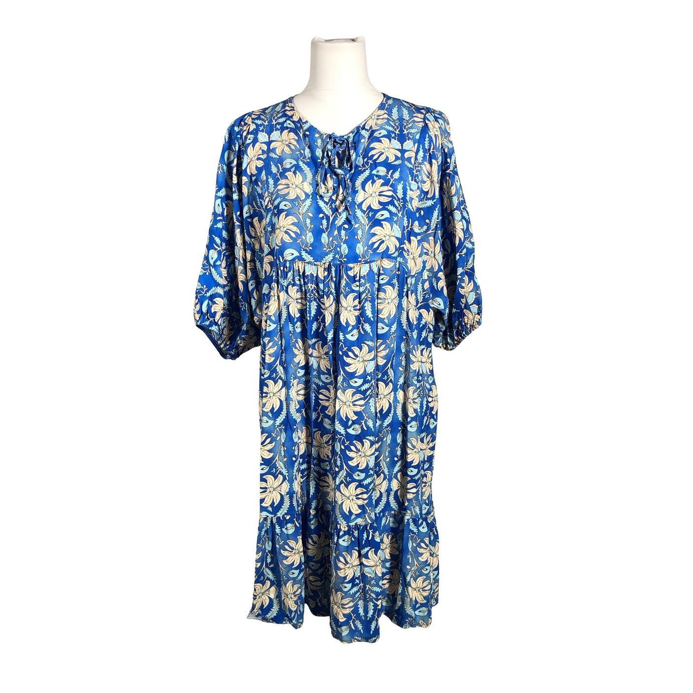 Unisex Bohemiana - Schiffon dress, size 38 - Blue (1)