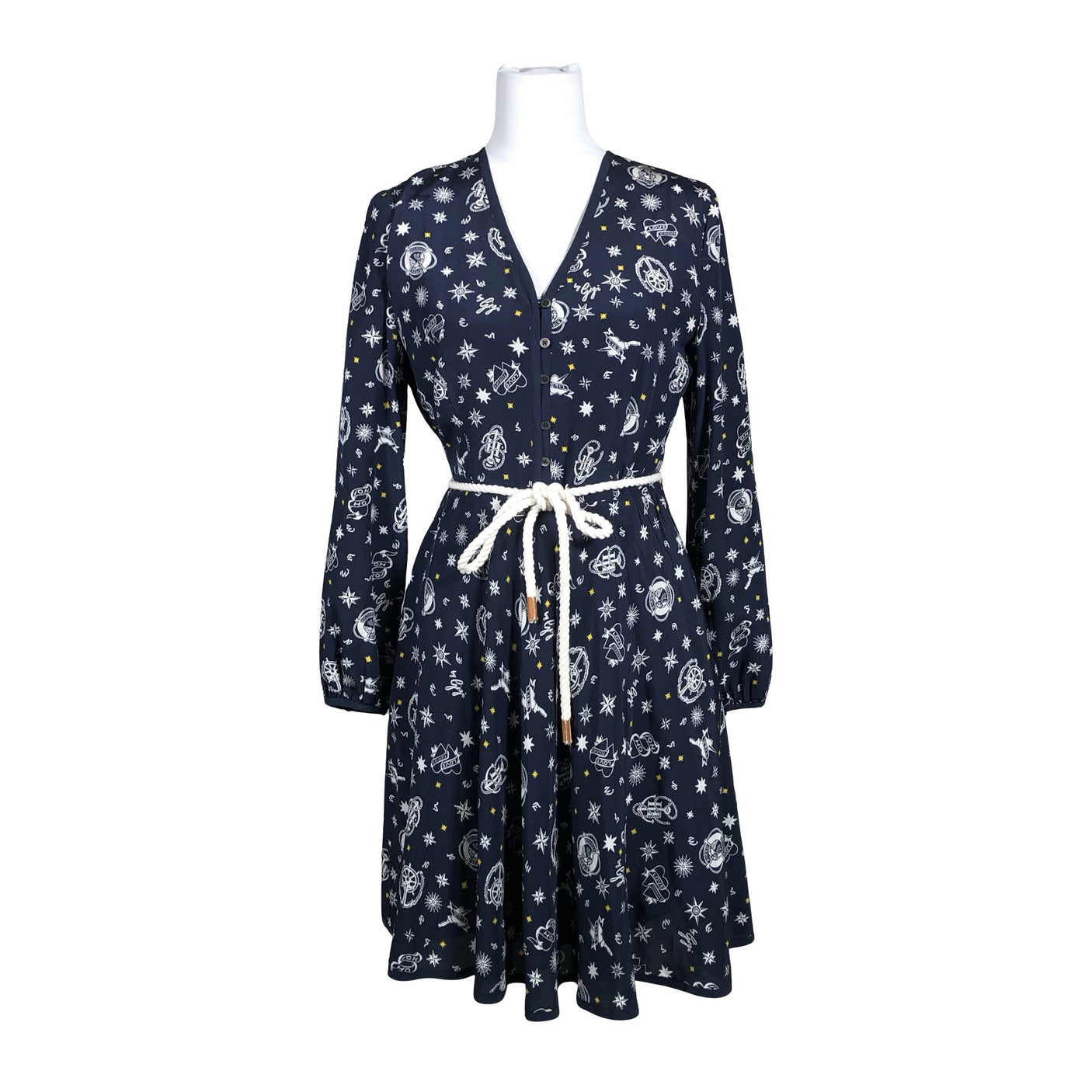 Unisex Tommy Hilfiger - Schiffon dress, size 36 - Blue (1)