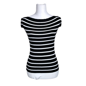 Unisex Marc Cain - Short-sleeved blouse, size 34 - Black (1)