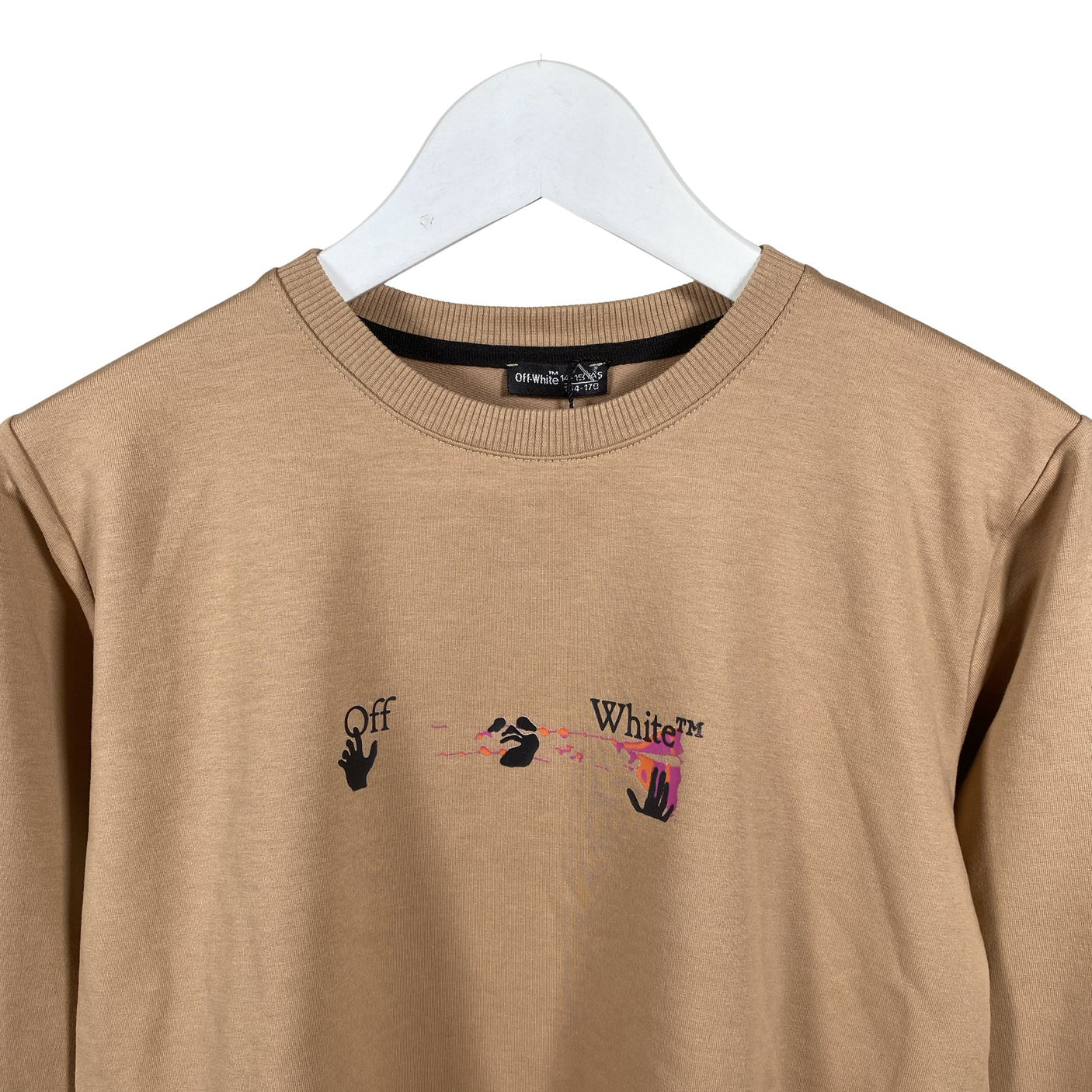 Unisex Off-White - Sweatshirt, size 164 - 170 - Beige (2)
