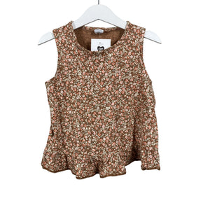 Unisex Lindex - Tricot tank top, size 134 - 140 - Brown (1)