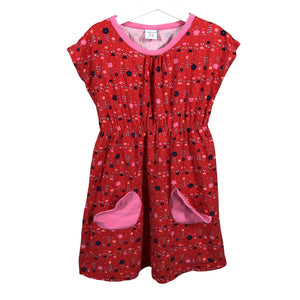 Unisex Polarn O. Pyret - Tricot dress, size 122 - 128 - Red (1)