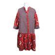 Unisex Ulla Popken - Schiffon dress, size 50 - Red ()