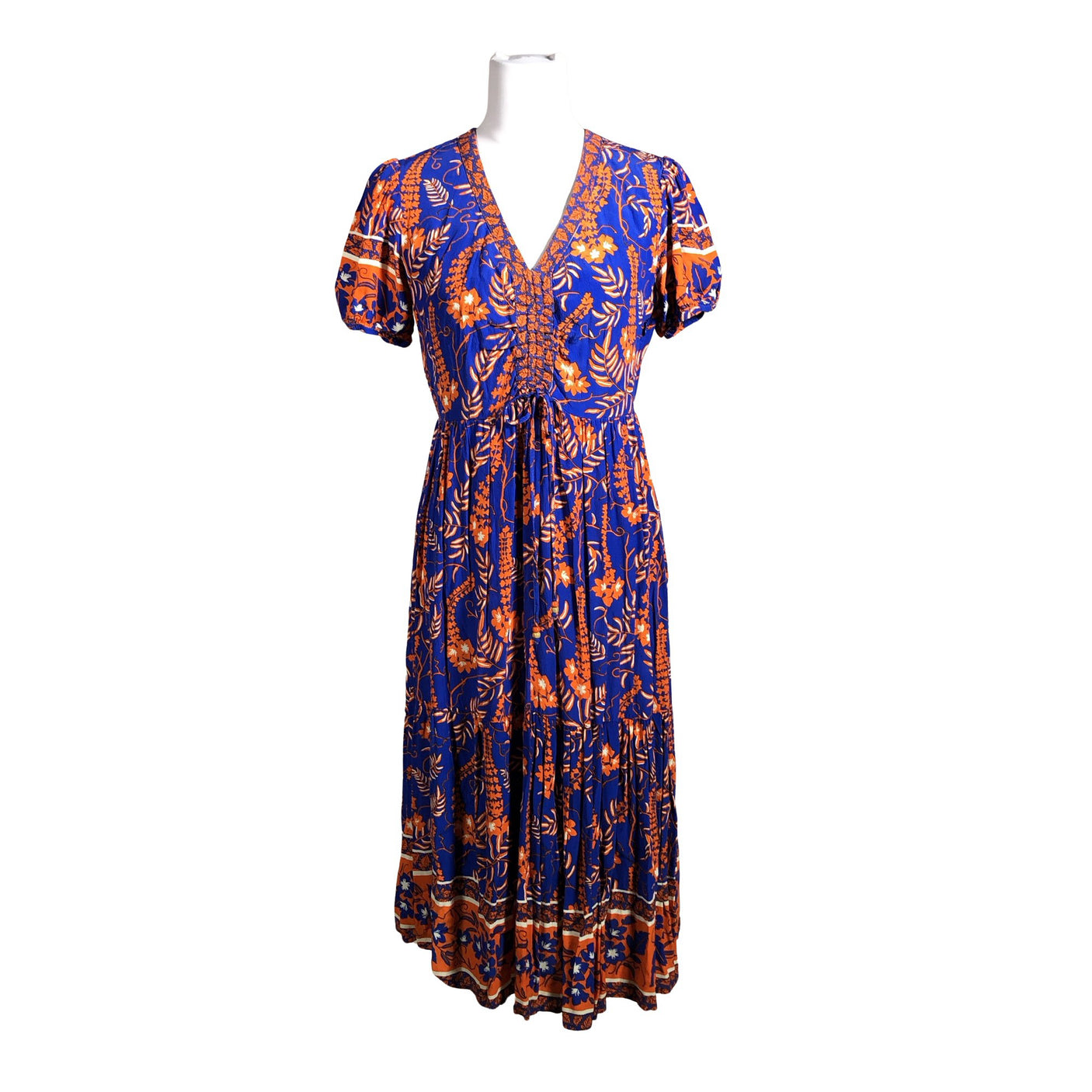 Unisex Derhy - Schiffon dress, size 38 - Blue (1)
