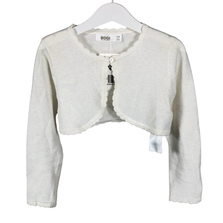 Unisex Bogi - Knit bolero jacket, size 116 - 122 - White ()