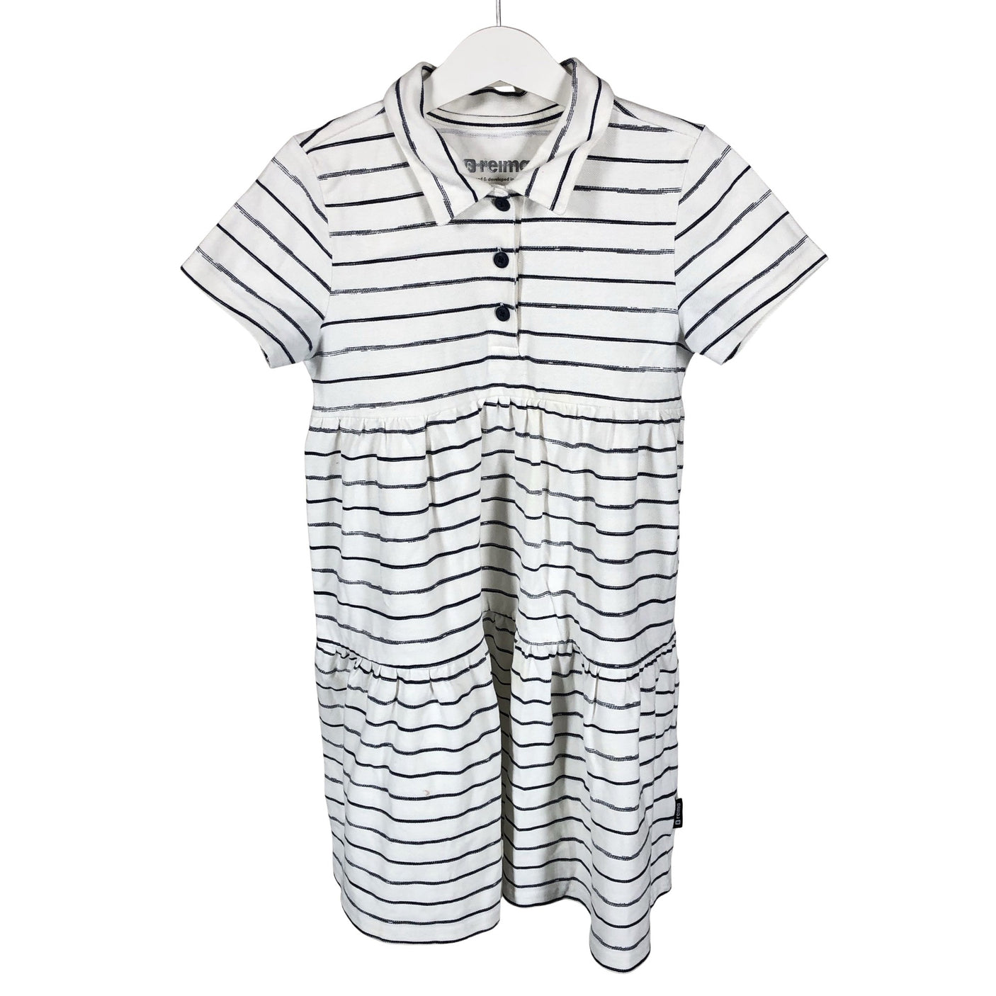 Unisex Reima - Pique dress, size 134 - 140 - White (1)