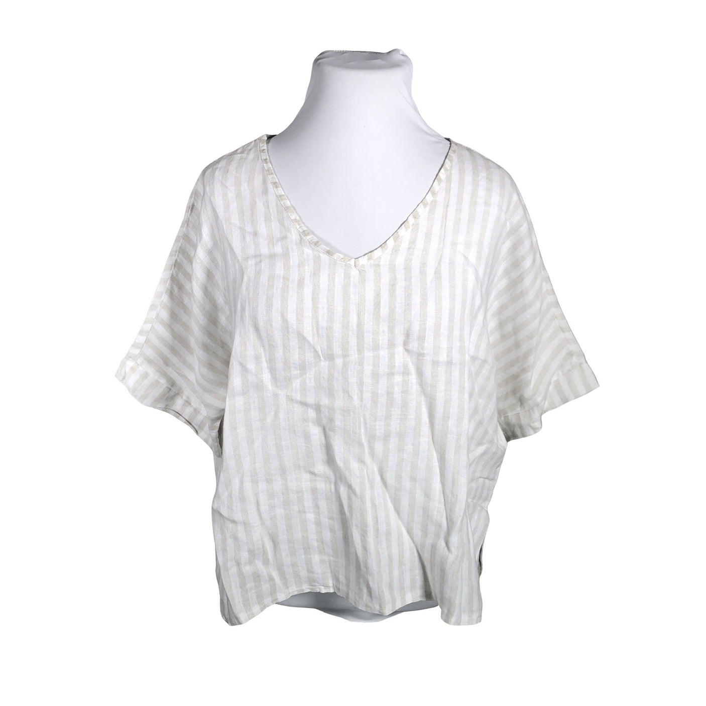 Unisex Bohemiana - Short-sleeved blouse, size 44 - White (1)