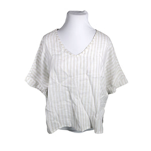 Unisex Bohemiana - Short-sleeved blouse, size 44 - White (1)