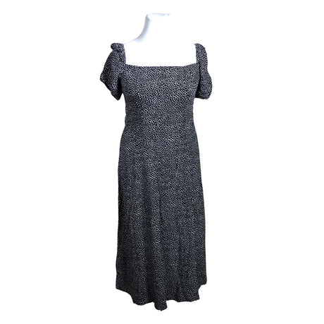 Unisex Even&Odd - Schiffon dress, size 42 - Black ()