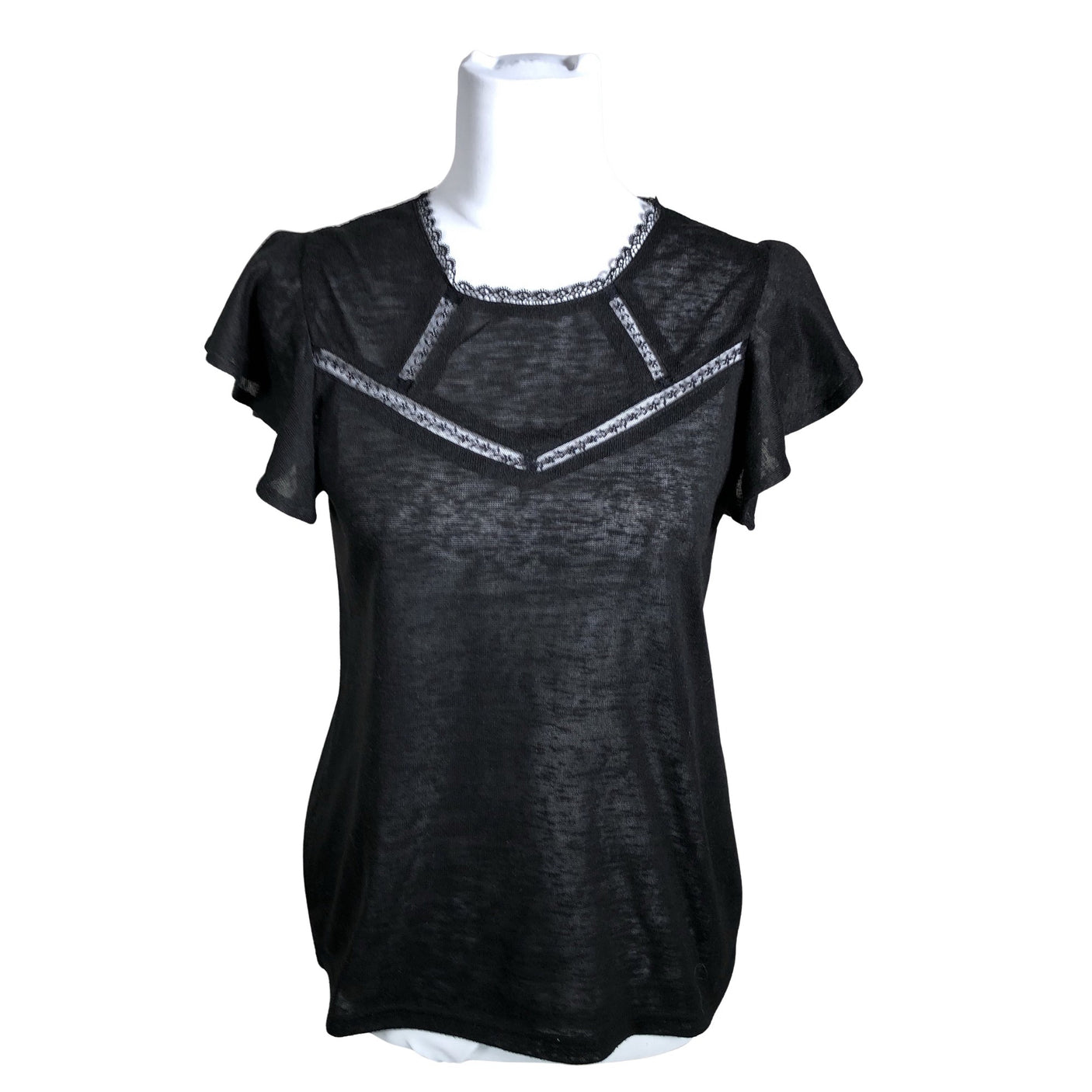 Unisex Grace & Mila - Short-sleeved blouse, size 38 - Black (1)