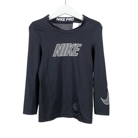 Unisex Nike - Sports shirt, long sleeve, size 122 - 128 - Black ()