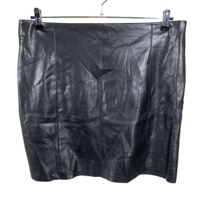 Unisex Lindex - Leather skirt, size 46 - Black (1)