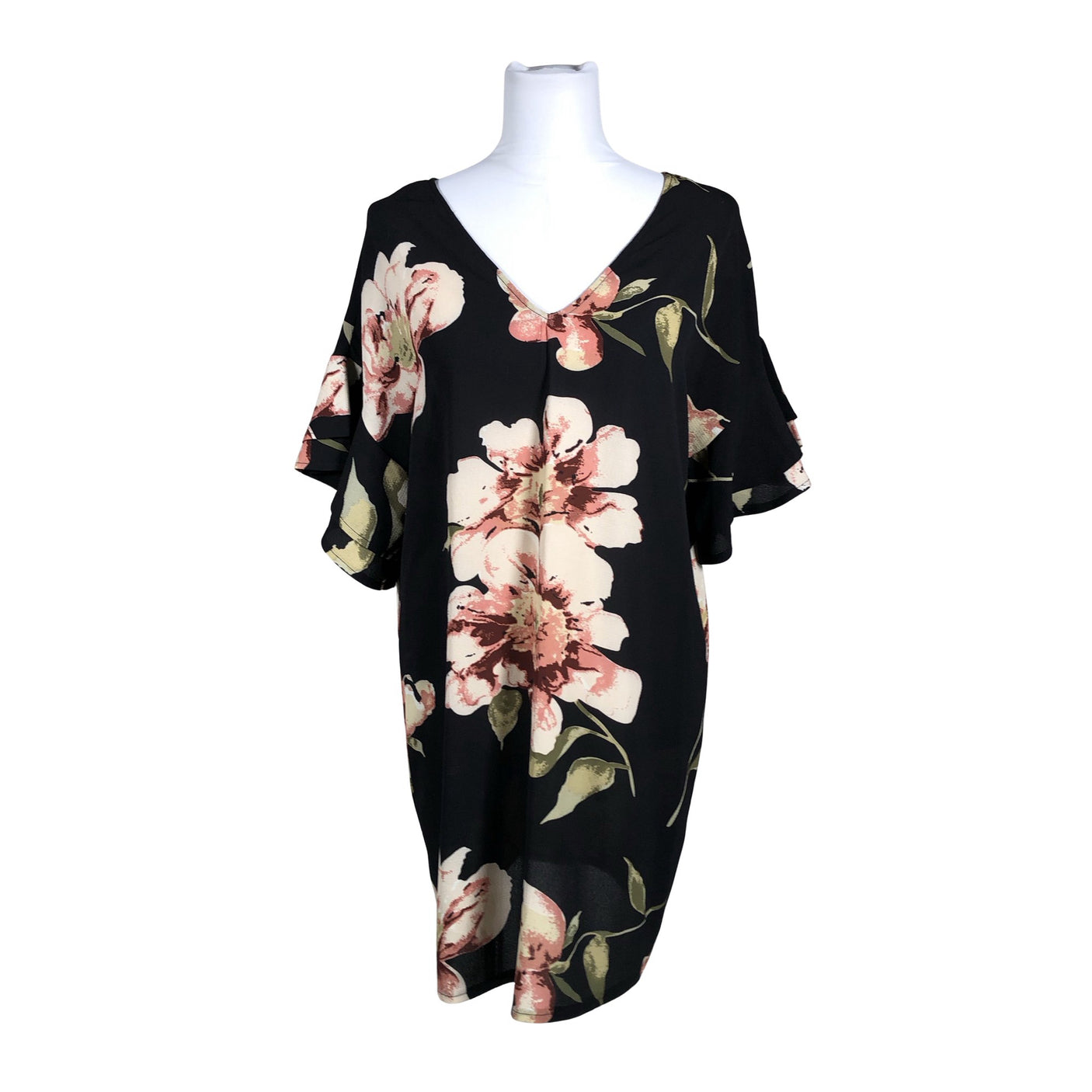 Unisex New Look - Schiffon dress, size 40 - Black (1)